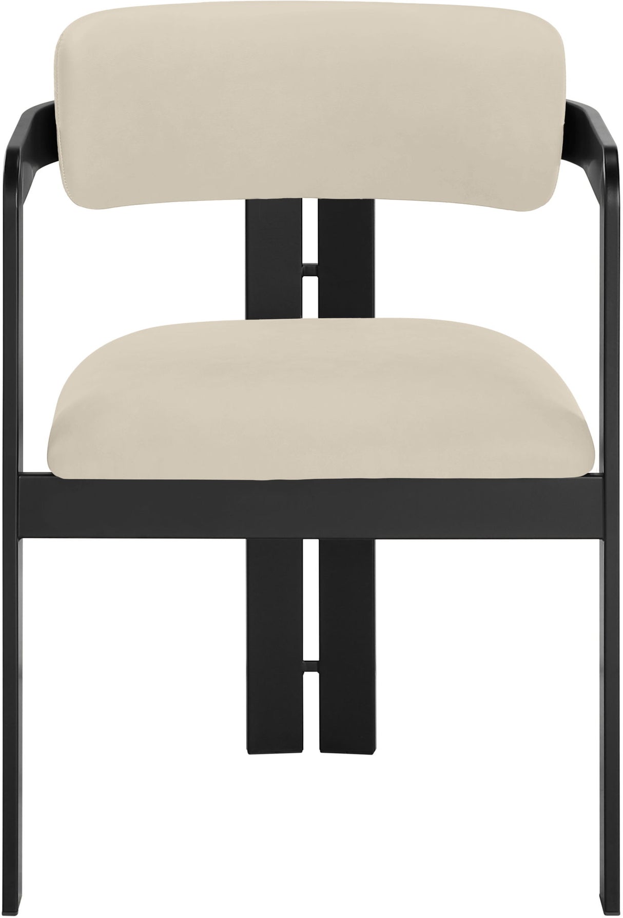 Aurum - Vegan Leather Upholstered Dining Chair With Graphite Black Base (Set of 2)