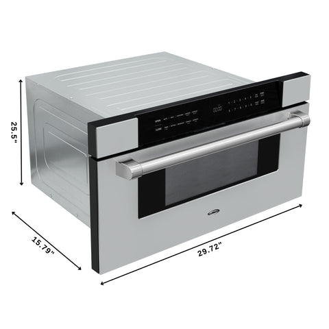 30 in. Microwave Drawer, 1.2 cu. ft. Capacity in Stainless-Steel (KM-MD30-SS)