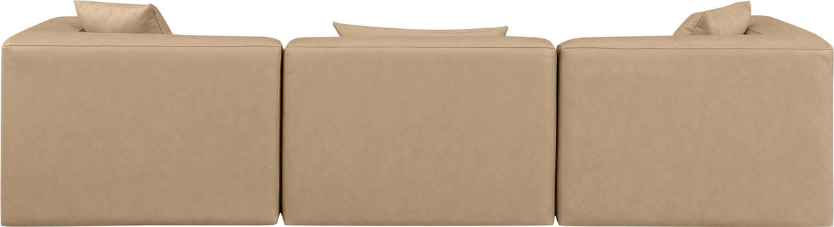 Cube - Modular 3 Piece Sofa - Tan
