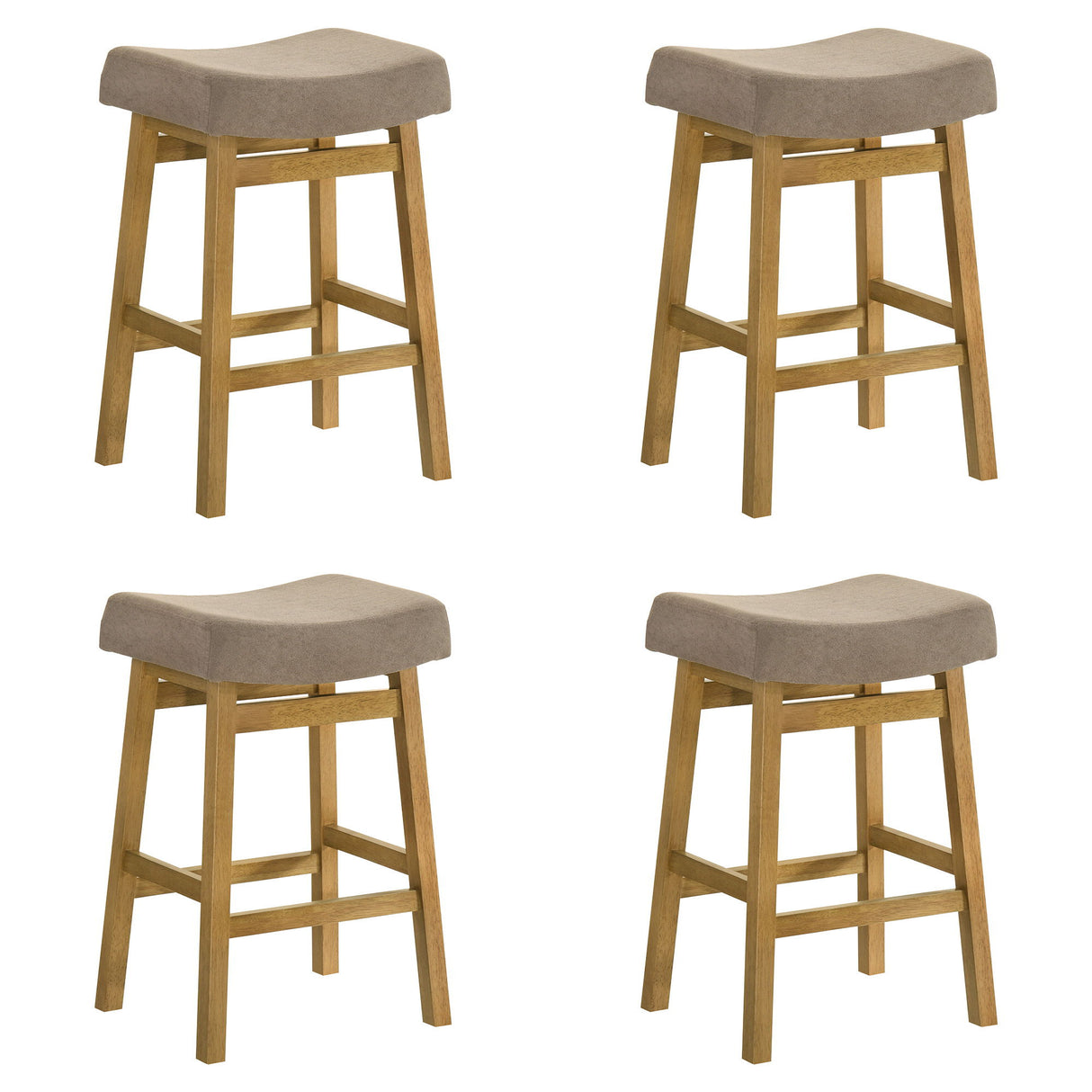 Lenon - Modern Farmhouse Wood Counter Height Kitchen Bar Stool