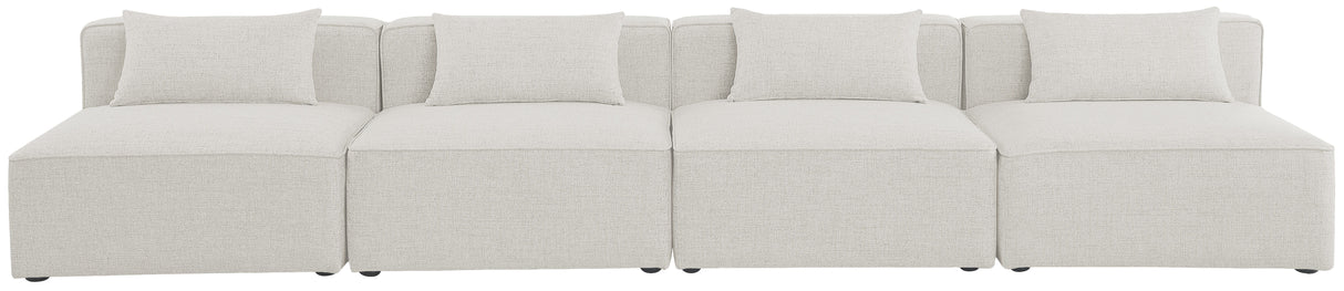 Cube - Linen Modular 4 Seat Armless Sofa