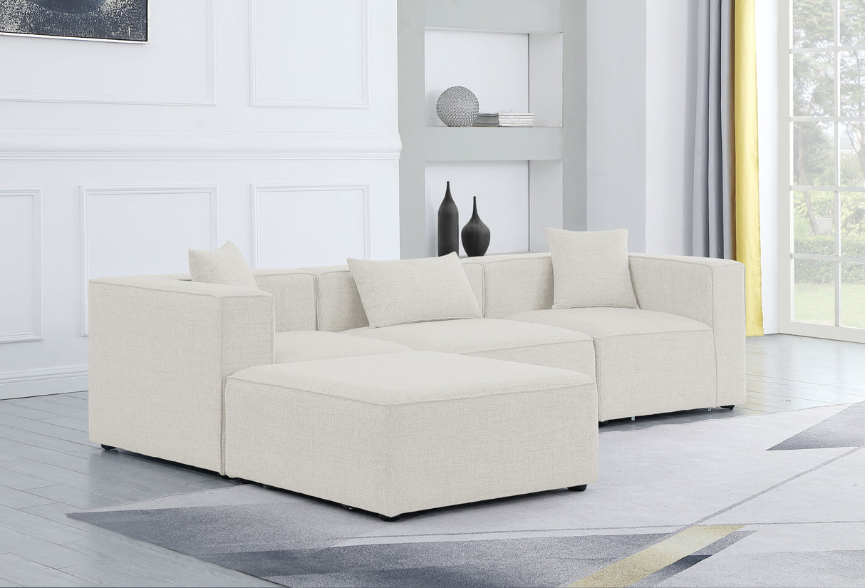 Cube - Linen 4 Piece Modular Sectional With Chaise