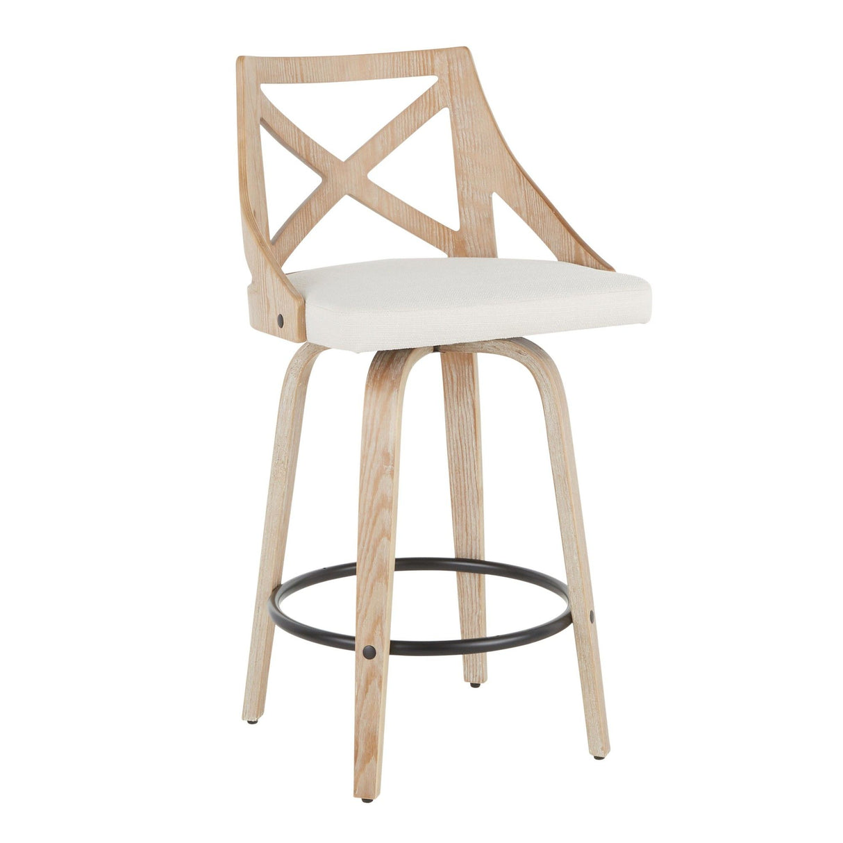 Charlotte - 26" Fixed-Height Counter Stool (Set of 2) - Black