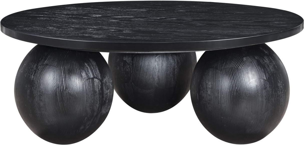 Fitch - Wood Oak Veneer Coffee Table - 3 Legs