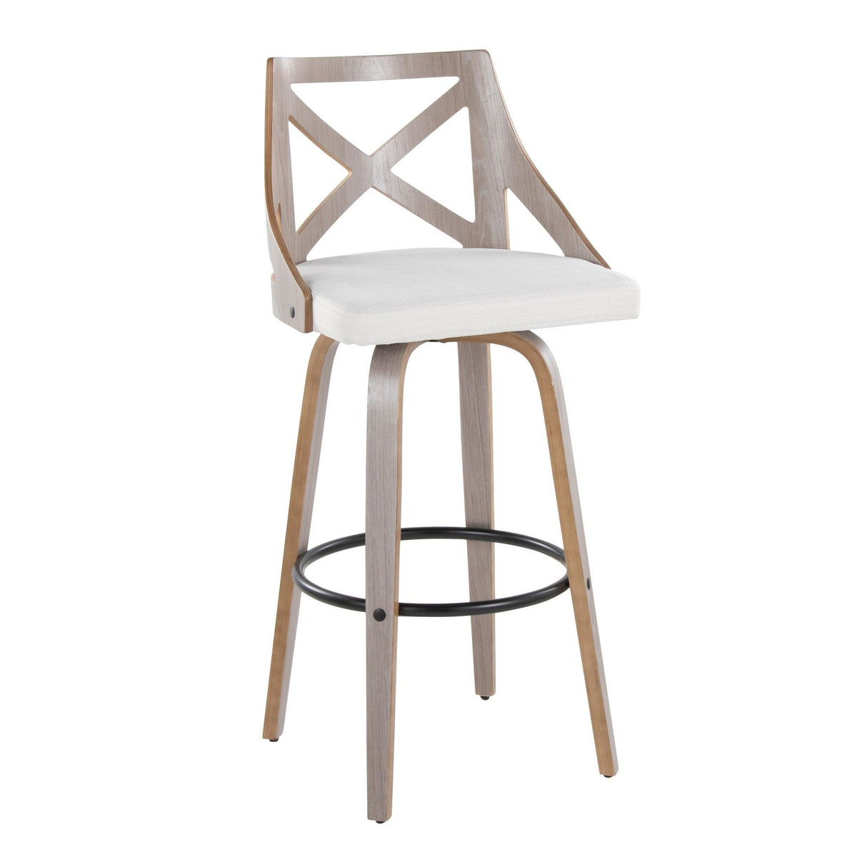 Charlotte - 30" Fixed-Height Barstool (Set of 2) - White