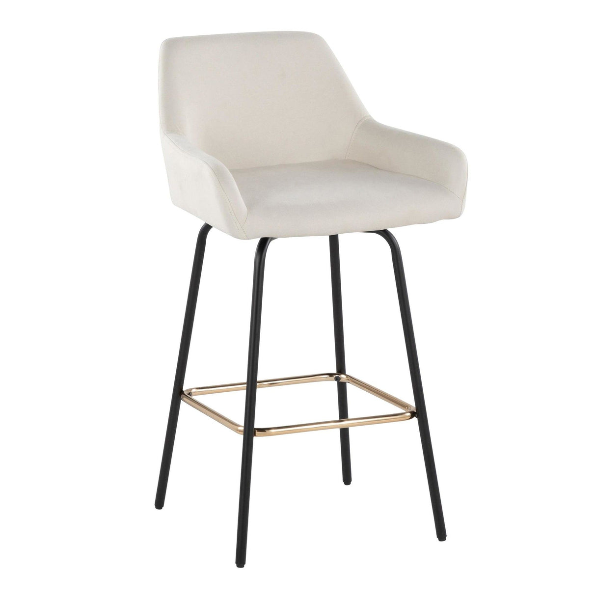 Daniella - 24" Fixed-Height Counter Stool (Set of 2) - Black Metal