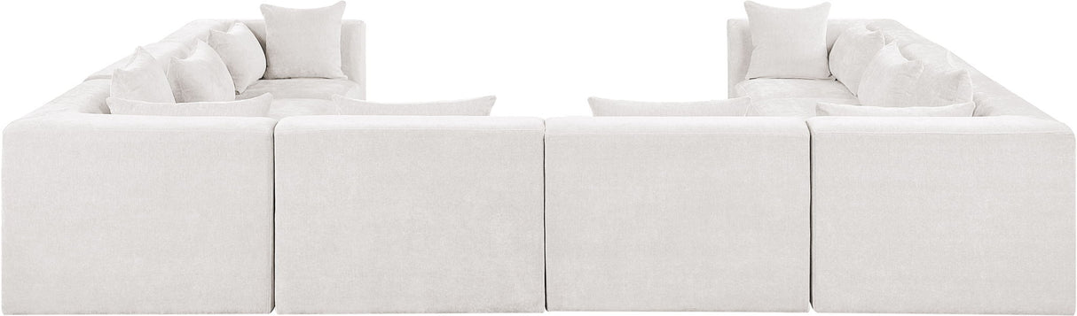 Stellar - 8 Piece Chenille Fabric Upholstered Modular Sectional