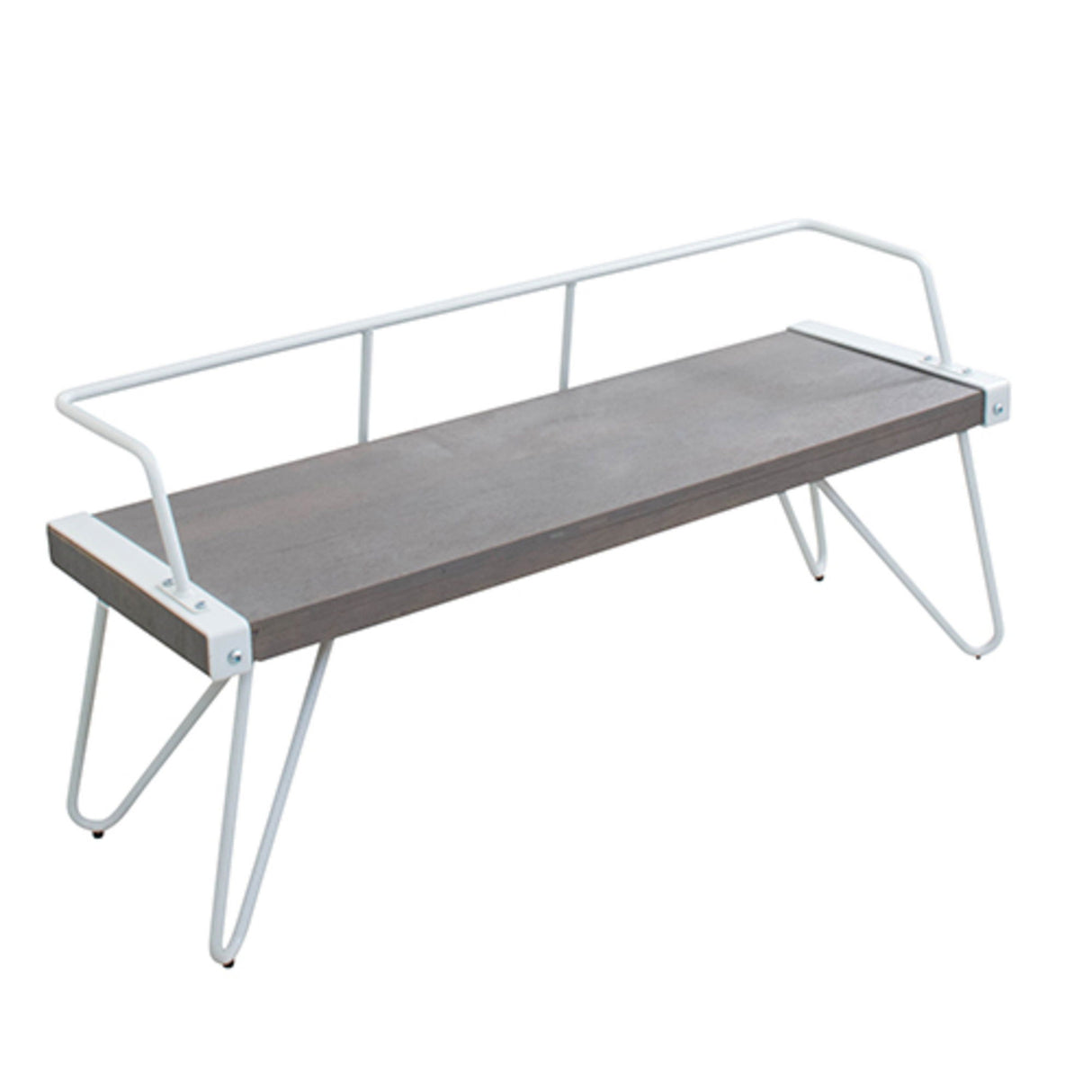 Stefani - Bench - White And Gray