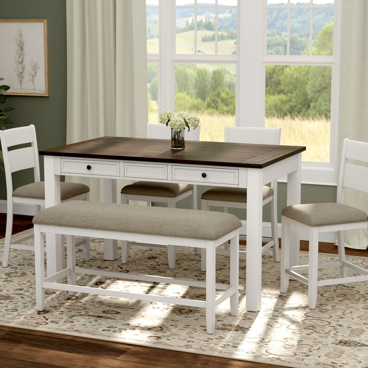 6 Piece Gathering Dining Set