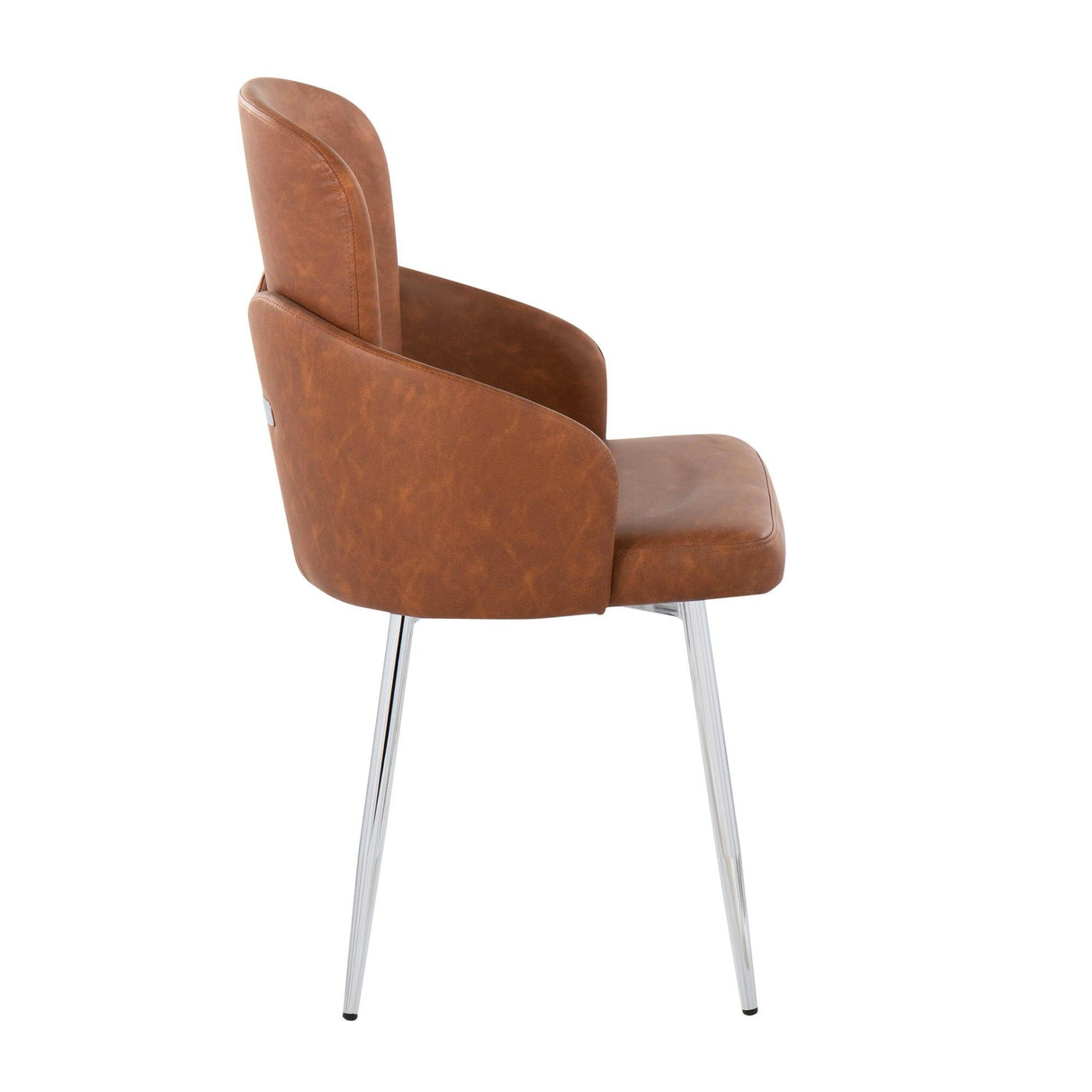 Dahlia - Contemporary Dining Chair (Set of 2) - Chrome Metal
