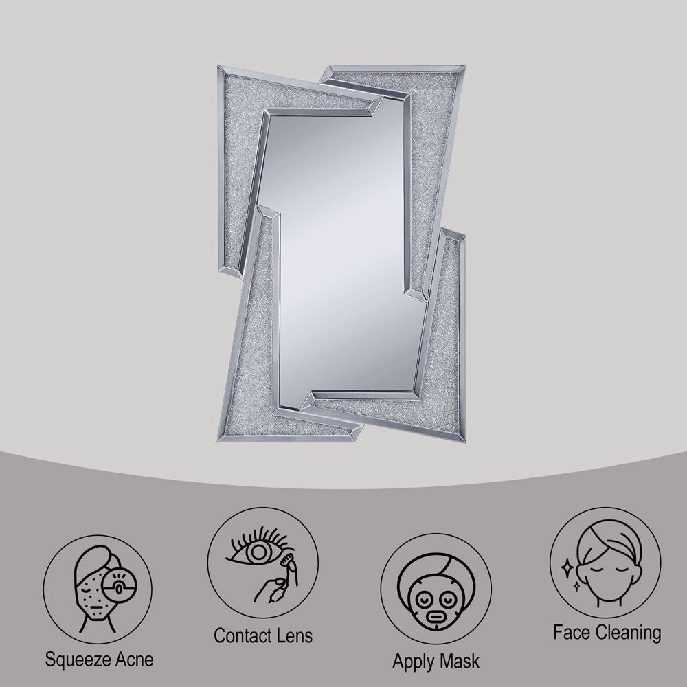 Noralie - 47" Accent Mirror - Mirrored & Faux Diamonds