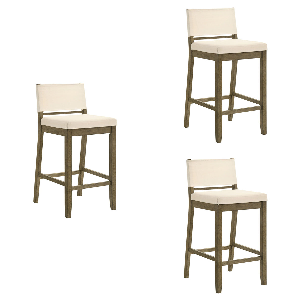 Yaneli - Contemporary Natural Wood Bar Height Kitchen Bar Stool