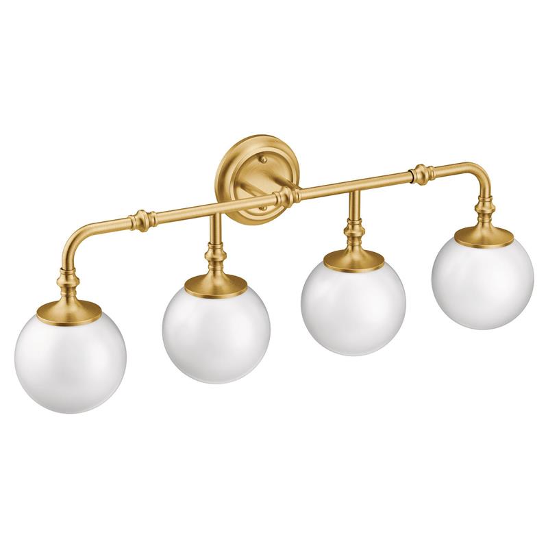 Colinet Brushed gold four globe bath light - (YB0564BG)
