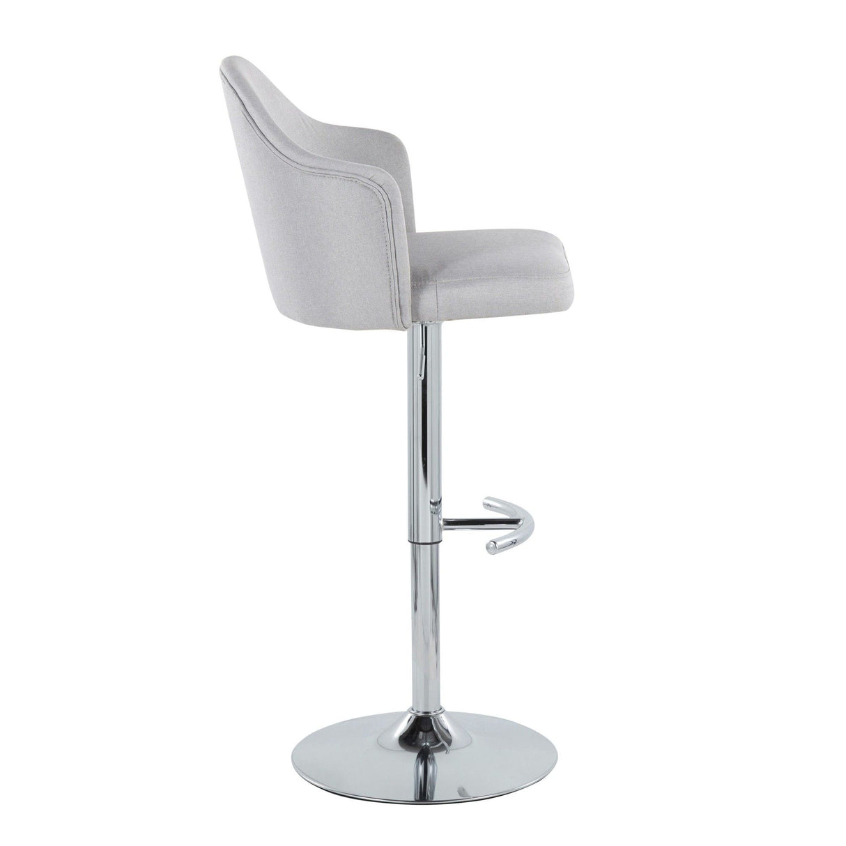 Ahoy - Adjustable Barstool With Chrome Metal Base (Set of 2)