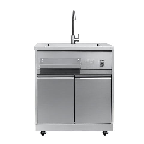 32 in. Sink with Cabinet in Stainless-Steel for Outdoor Kitchen (KM-OKS-SWC)