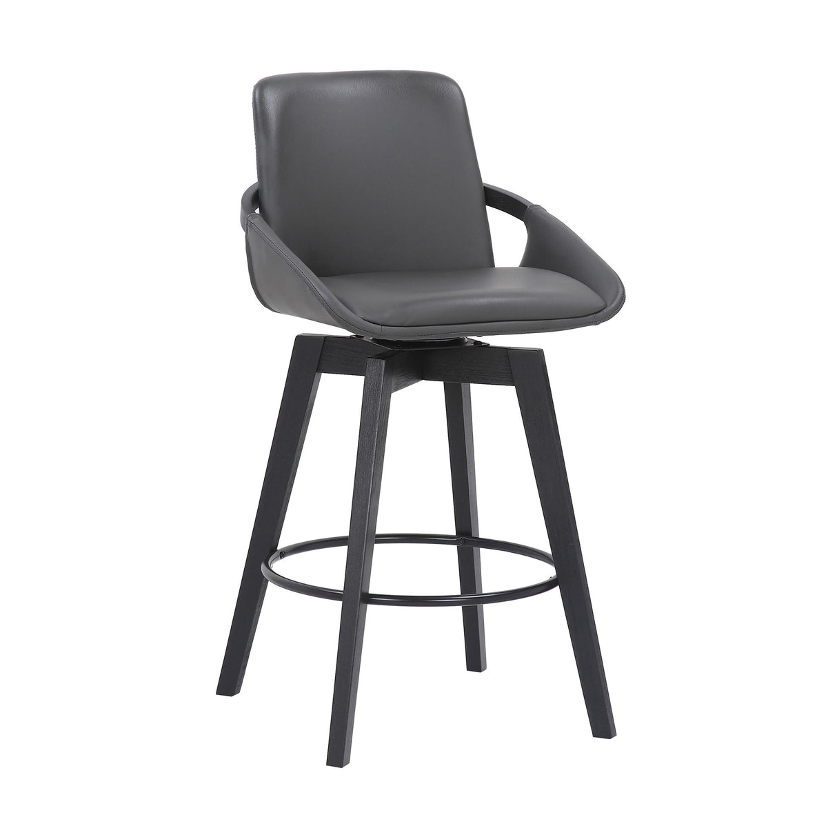 Baylor - Swivel Bar Stool With Black Frame
