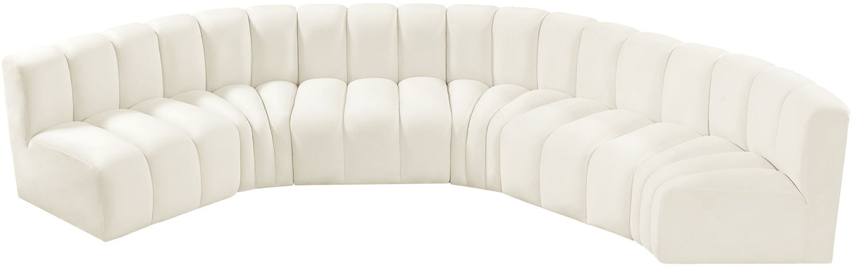 Arc - Velvet 6 Piece U-Shaped Modular Sofa