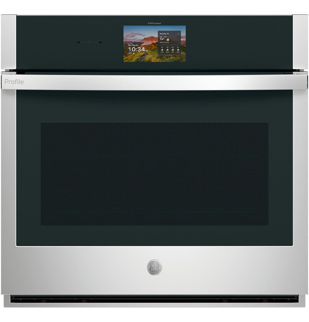 GE Profile PTS9000SZSS 30 Inch Smart Single Wall Oven front view