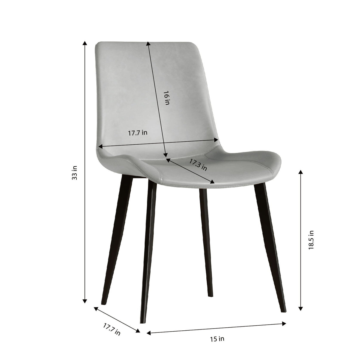 Modern Dining Chair With Carbon Steel Legs