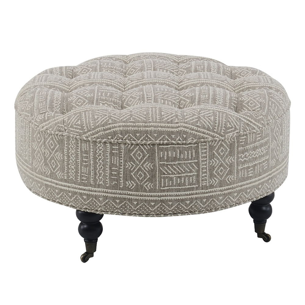Upendo - Ottoman With Caster - Pattern Fabric