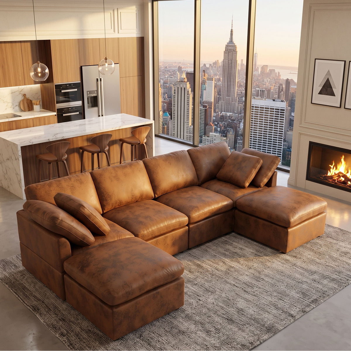 Deep Modular Cloud Sofa, Freely Configurable