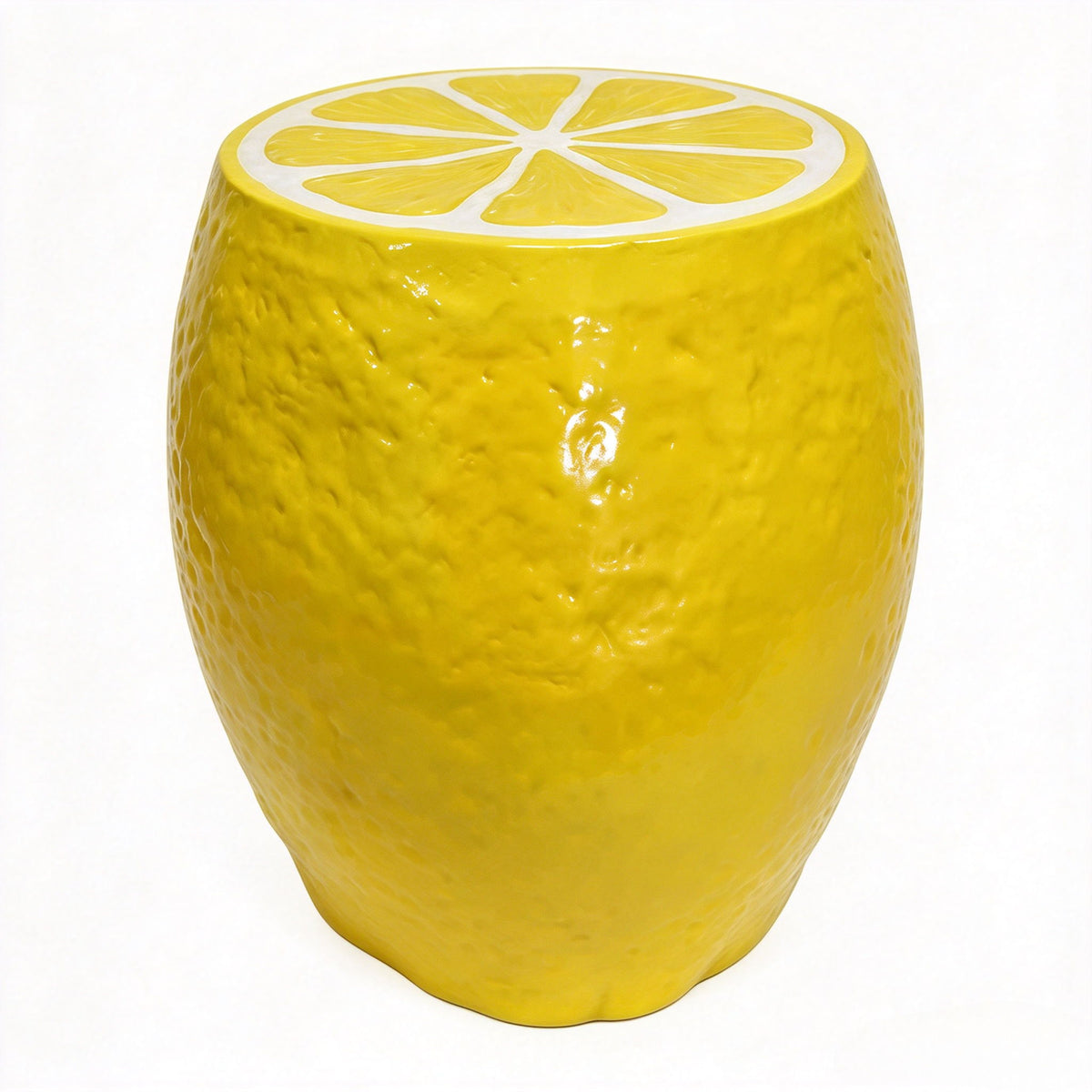 Lemon Fruit Stool, Ideal For Indoor Outdoor Home Decor - Yellow