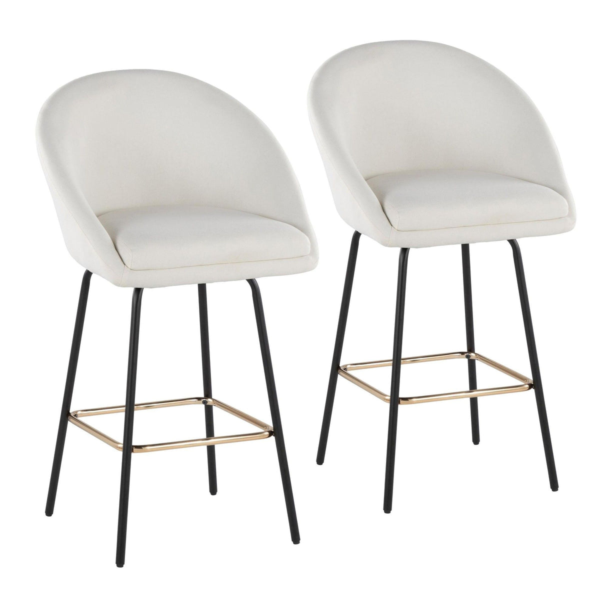Matisse - Fixed-Height Counter Stool (Set of 2) - Black Metal