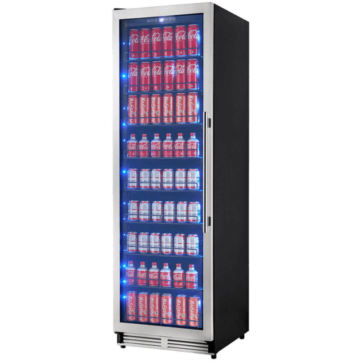 Forno Cesinali FBCBI670324S 24 Inch Freestanding/Built-In Beverage Center with 427 Can Capacity, 15.8 cu. ft. Capacity, Single Temperature Zone, Touch Control, Reversible Door and Triple-Layer Anti-UV Glass Door