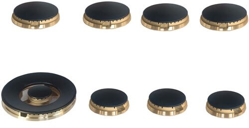 Forno FBKIT48 48 Inch Gas Burner Kit: 8 Brass Burners & New Burner Caps - Brass