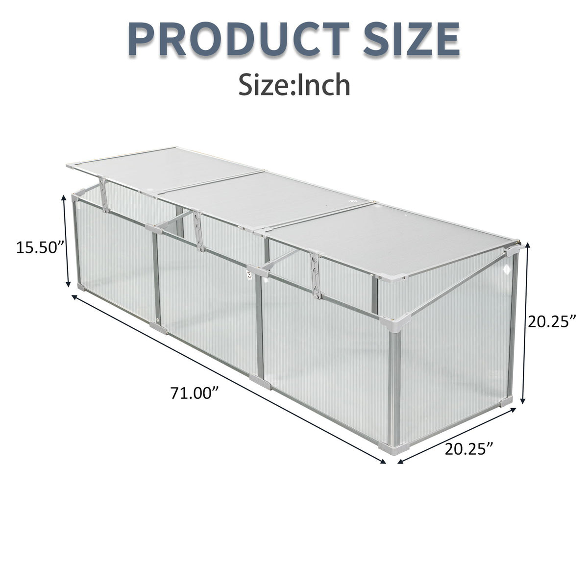 Polycarbonate Greenhouse For Outdoors In Winter - Silver