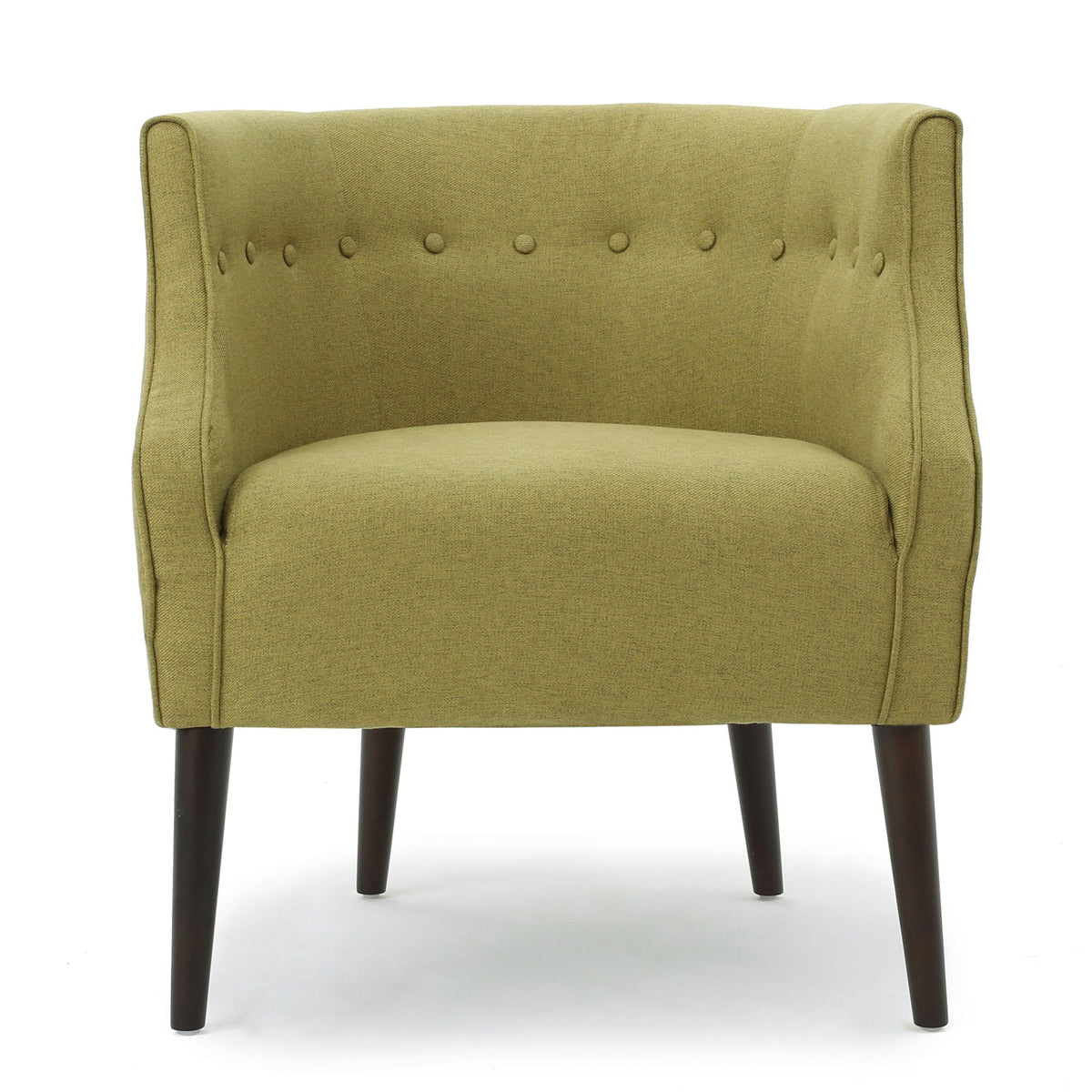Contemporary Upholstered Club Chair With Button Tufting