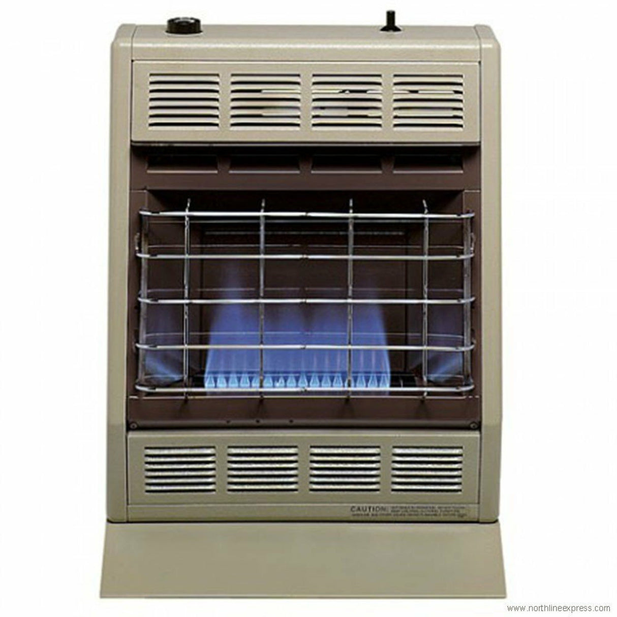 Empire Blue-Flame Heater with Hydraulic Thermostat Controls - White - 20,000 BTU