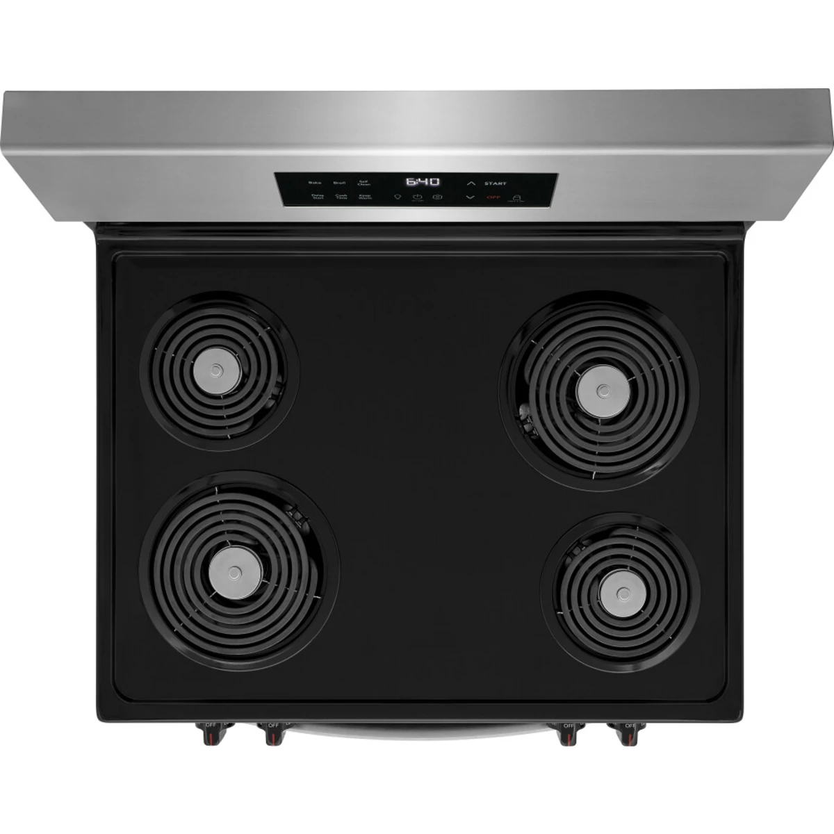 30 Inch Freestanding Electric Range with 4 Coil Elements, 5.3 cu. ft. Oven Capacity, Even Baking Technology, Hi/Lo Broil Options, Self Clean, and Storage Drawer: Stainless Steel