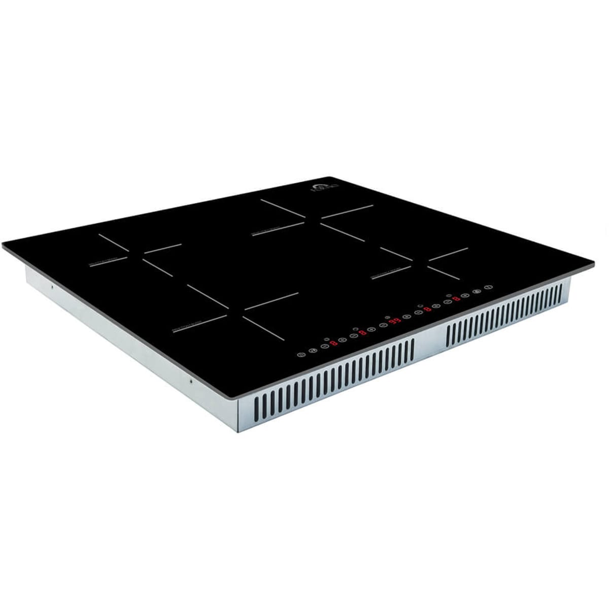 Forno Parco FCTIN058324 Induction Cooktop with Smooth Ceramic Glass Surface, 9 Power Levels, Booster Function, Touch Control, Stop & Go Function and Child Control Lock: 24 Inch Width - 4 Zones