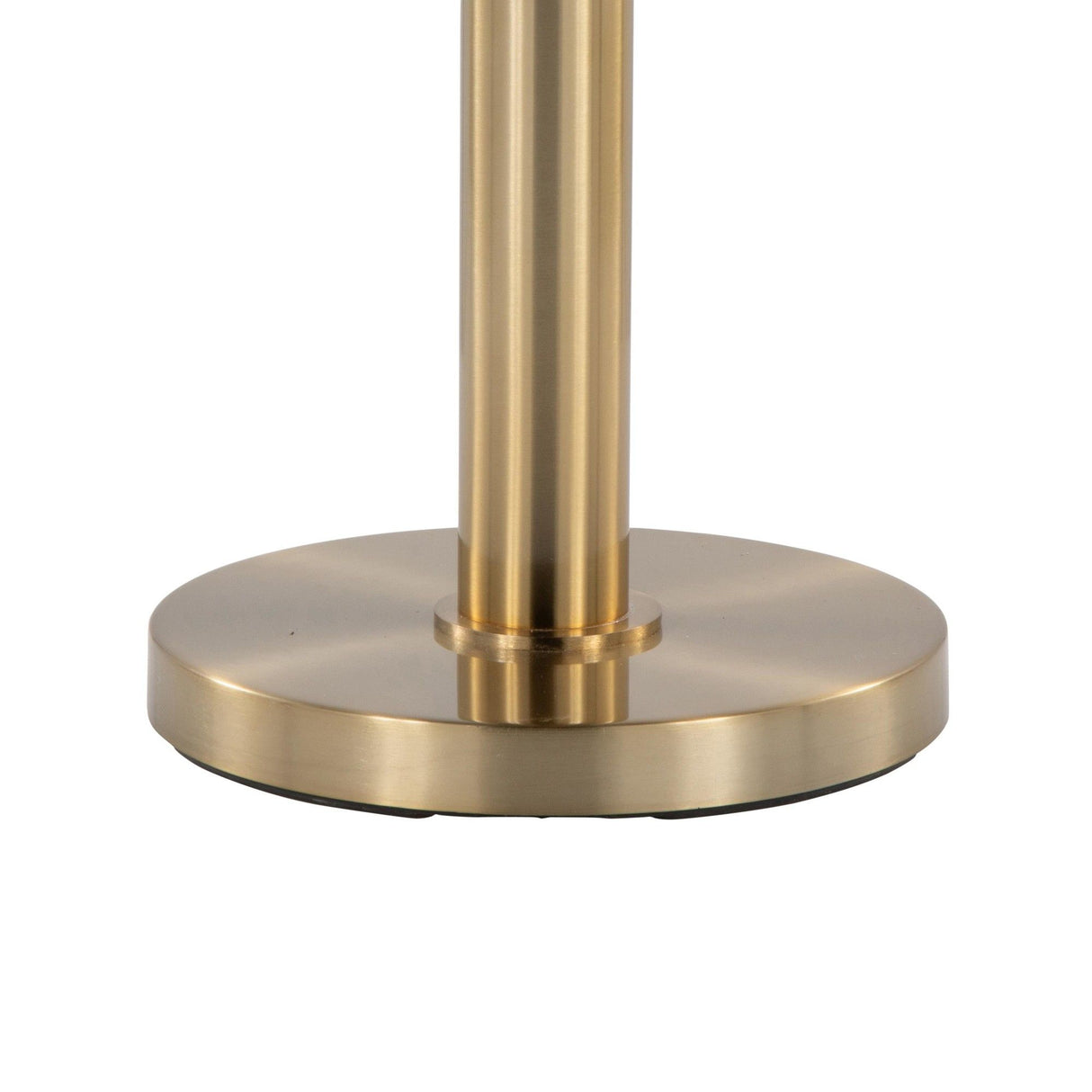 Trophy - Glam Floor Lamp - Gold Metal And White Linen Shade