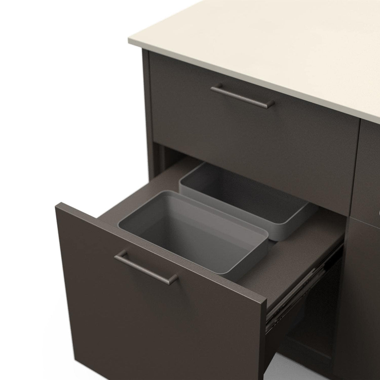 Blaze Sunrise 8-Ft Outdoor Kitchen Island w/ 40-Inch LTE+ Propane Grill in Architectural Bronze w/ Aeris Countertop