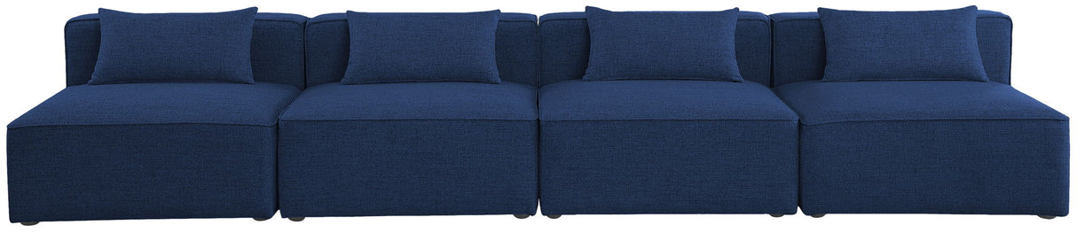 Cube - Linen Modular 4 Seat Armless Sofa