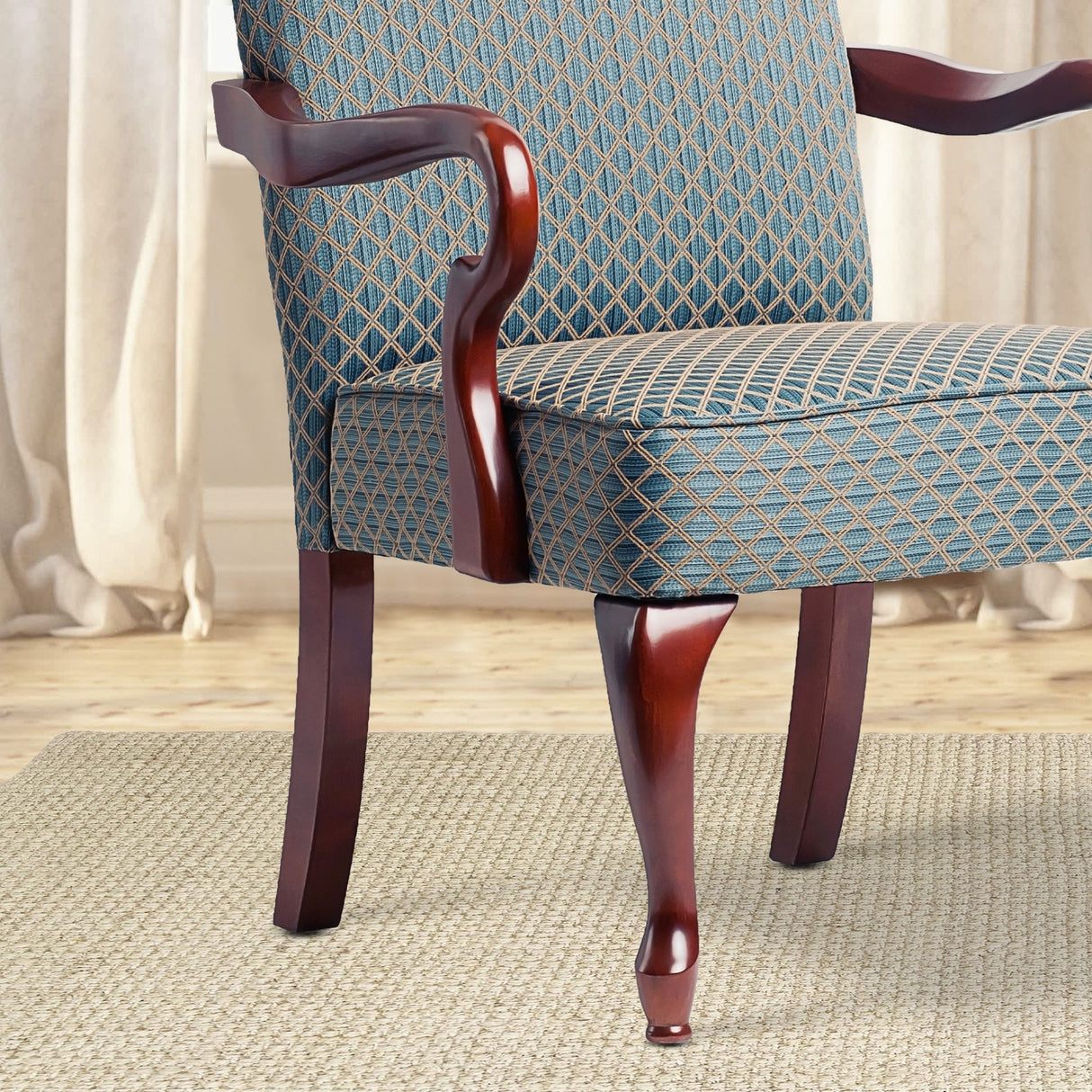 Delaney - Elegant Gooseneck Arm Chair With High Back