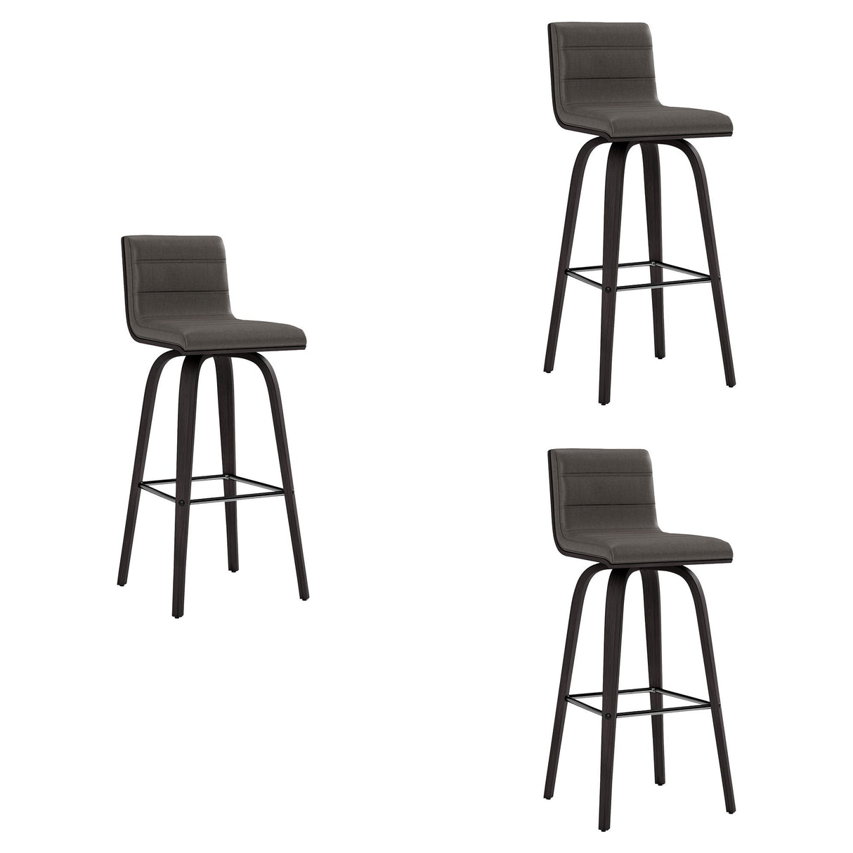 Vienna - 30" Swivel Bar Stool - Black Wood
