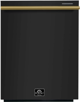 Forno Espresso Pozzo FDWBI806724BLK 24 Inch Fully Integrated Built-In Dishwasher with 14 Place Setting Capacity, 6 Wash Cycles, 3rd Rack Cutlery Tra, and ENERGY STAR® Certified: Black