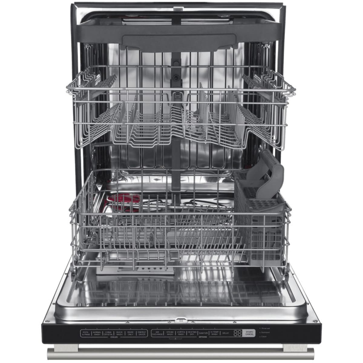 Forno Espresso Pozzo FDWBI806724BLK 24 Inch Fully Integrated Built-In Dishwasher with 14 Place Setting Capacity, 6 Wash Cycles, 3rd Rack Cutlery Tra, and ENERGY STAR® Certified: Black
