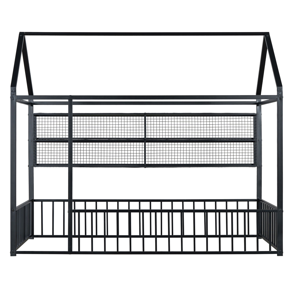House Frame With Fence And Shelves