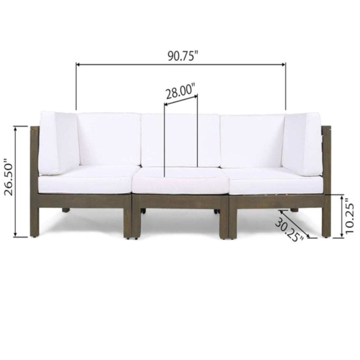 Oana - 3 Piece Sofa Set With Water Resistant Cushions
