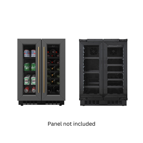 KoolMore Reserve 24 in. French Door Dual Zone Panel Ready Under-Counter Cooler with Black Shelves and 20 Bottle Capacity in the Right Zone and 2.1 Cu. Ft. on the Left in Black (KM-CWB24-BPR) No rating value Same page link. (0) Write a review