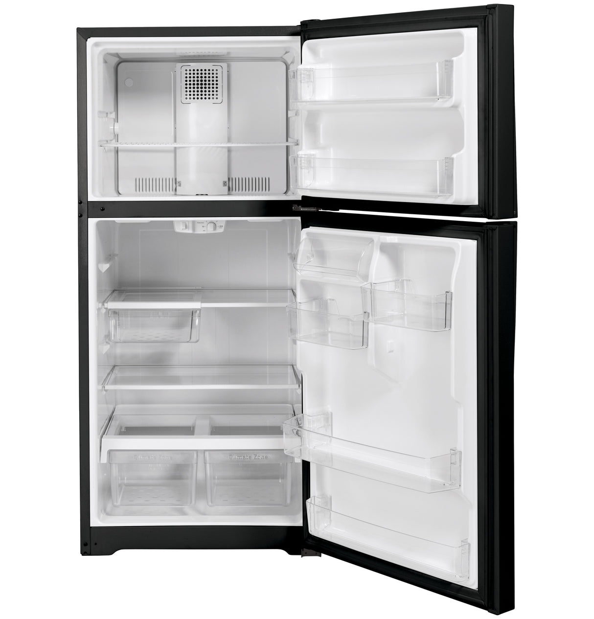 GE GTE19JTNRBB - 19.2 Cu. Ft. Top-Freezer Refrigerator - Black