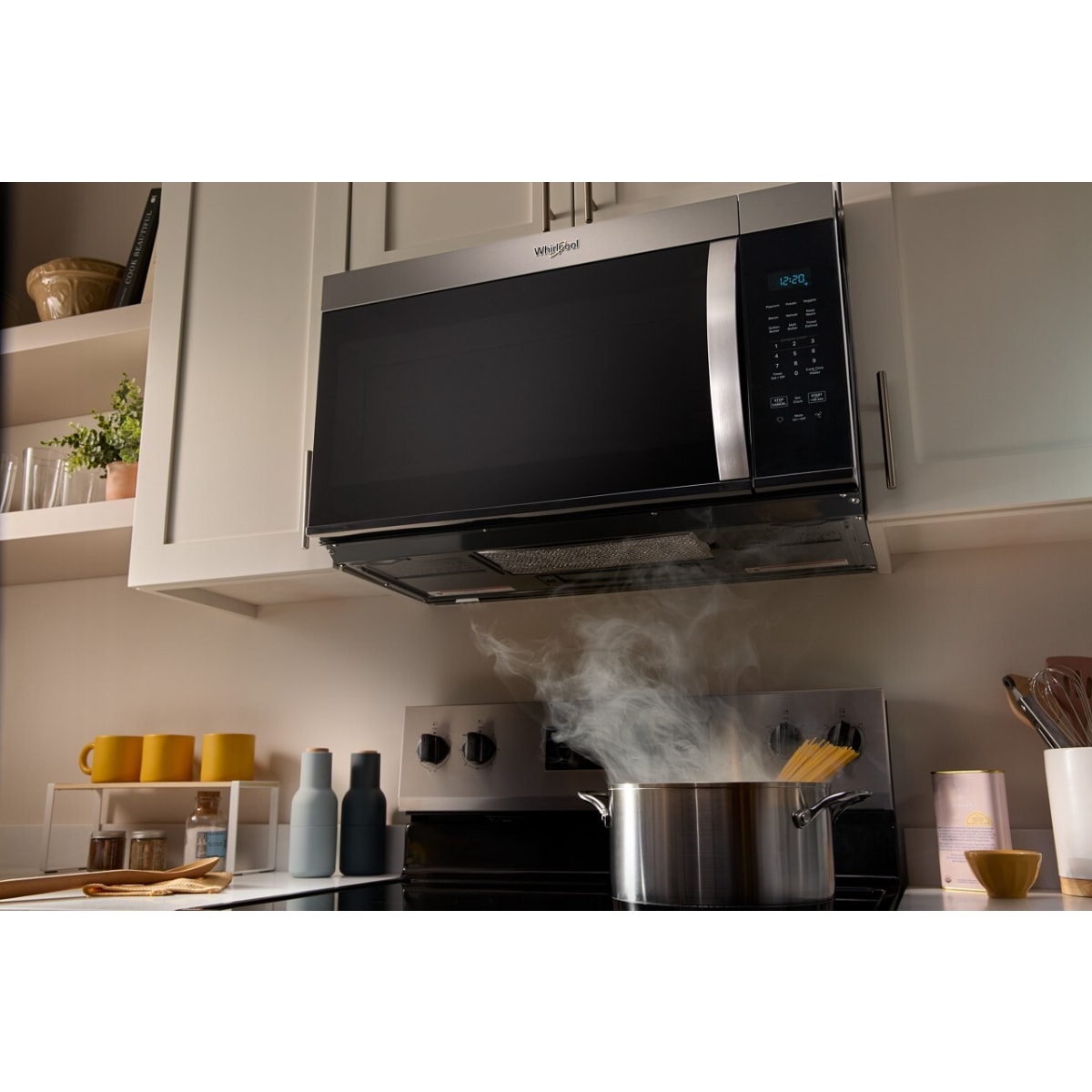 Whirlpool WMMS3130RS 30 in. 1.7 cu. ft. 1000W Over-the-Range Microwave with 300 CFM - Stainless Steel