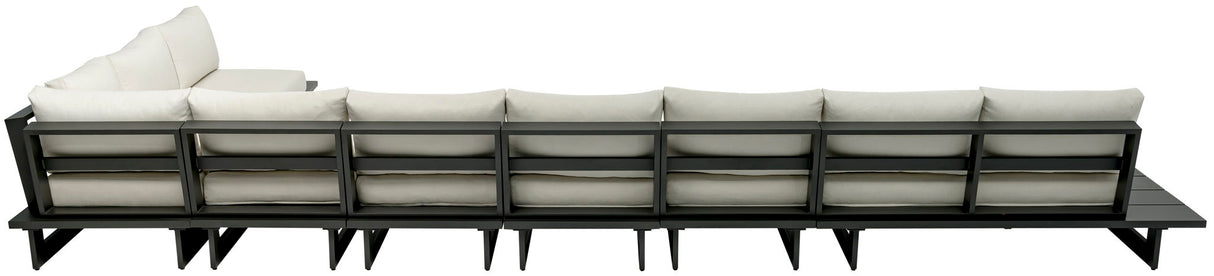 Maldives - 7 Piece Water Resistant Outdoor Patio Modular Sectional With Gray Base