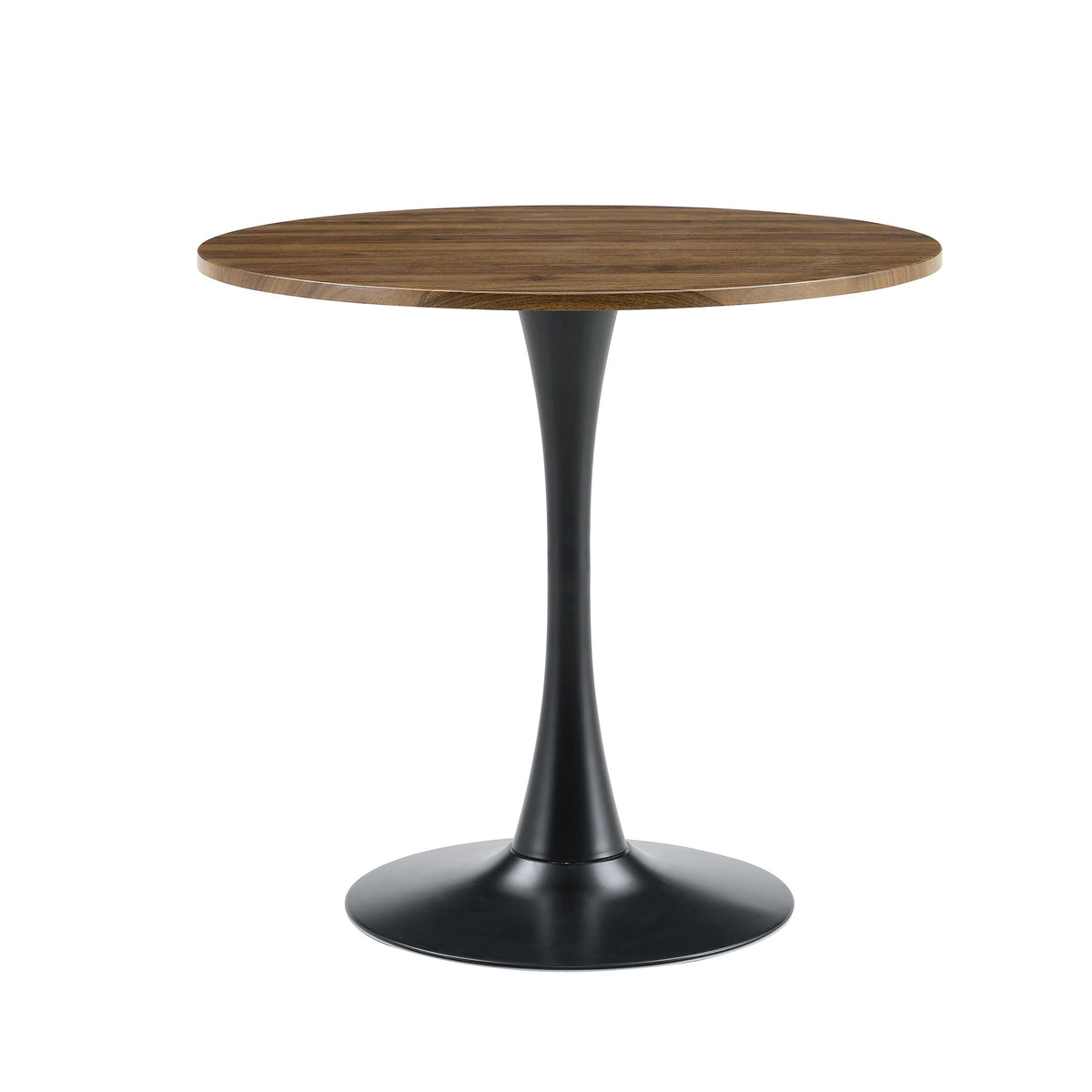 Round Dining Table For Kitchen - Black / Walnut