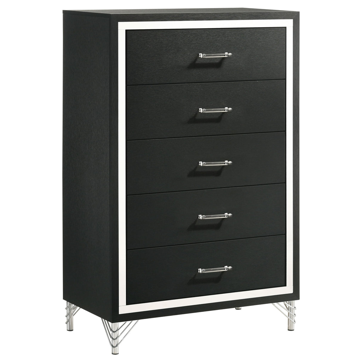 Malcolm - 5 Drawer Bedroom Chest - Black