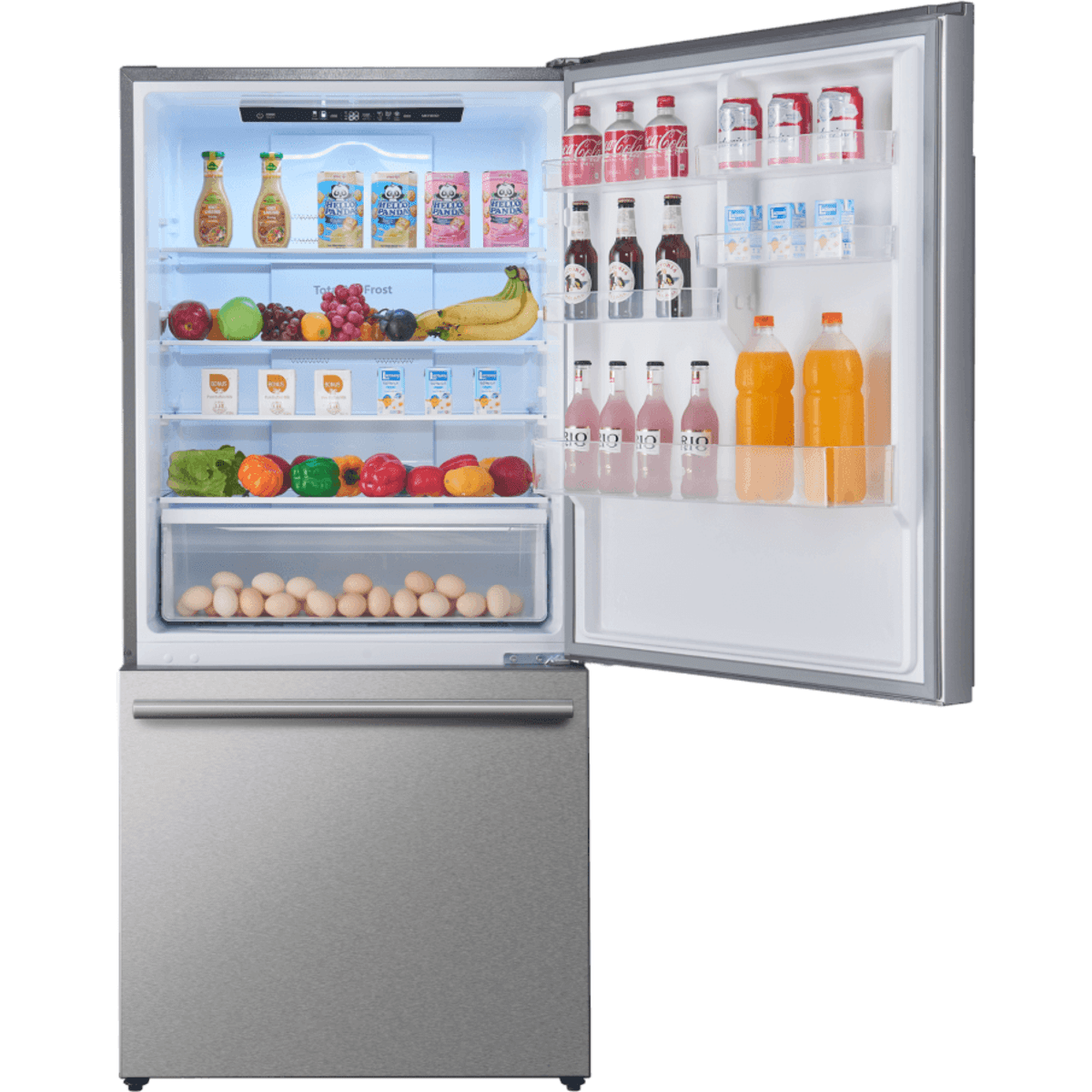 Forno Espresso - Milano FFFFD178531S 31 Inch Freestanding Bottom Freezer Refrigerator with 17.2 cu. ft. Total Capacity, Total No Frost Technology, and Multi Air Flow Capabilities: Stainless Steel